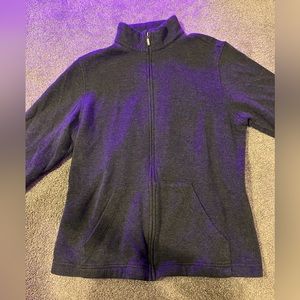 L.L Bean Women’s dark grey athletic zip up jacket.